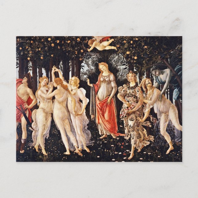 Postal Botticelli - La Primavera (Anverso)