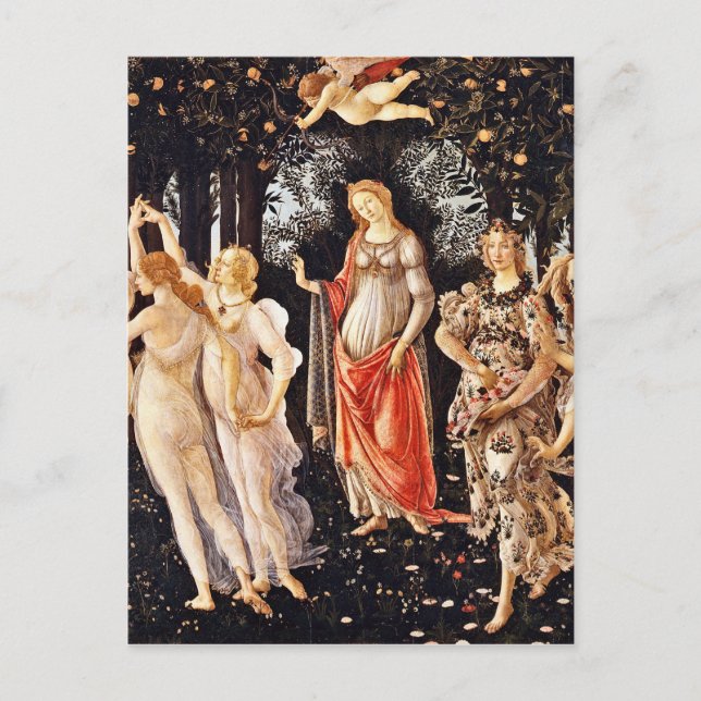 Postal Botticelli - La Primavera (Anverso)
