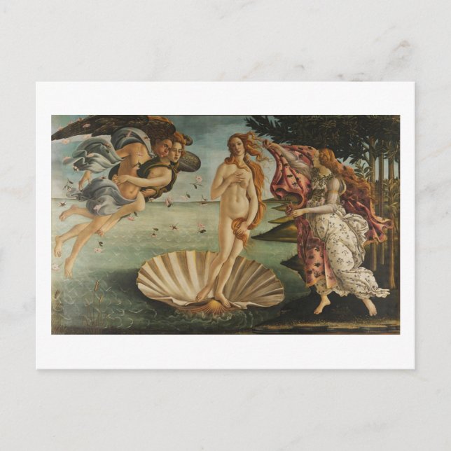Postal Botticelli, nacimiento de Venus (Anverso)