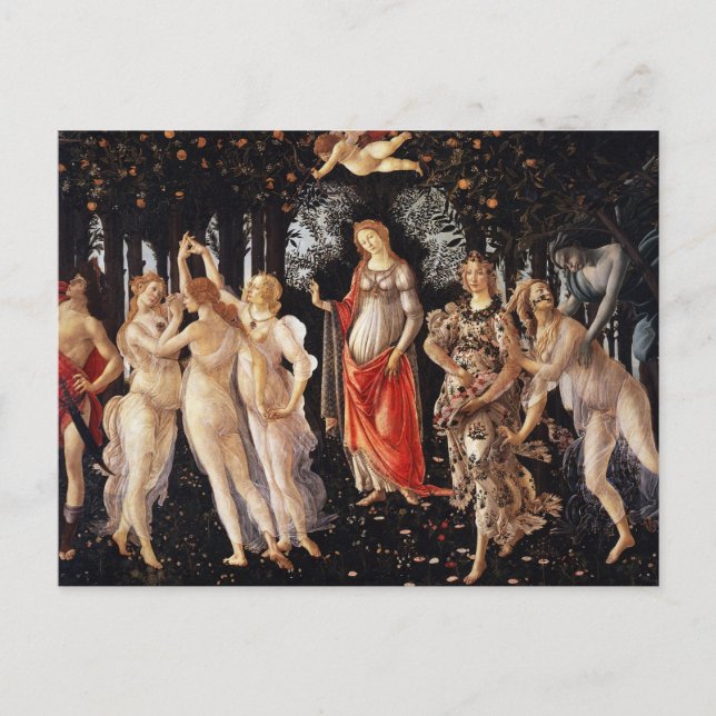 Postal Botticelli Primavera Postcard (Anverso)