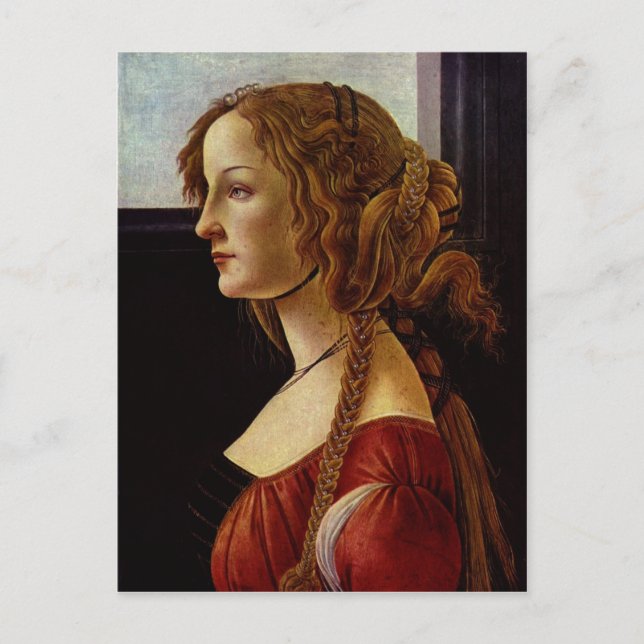 Postal Botticelli, Sandro Portr?t der Simonetta Vespucci (Anverso)