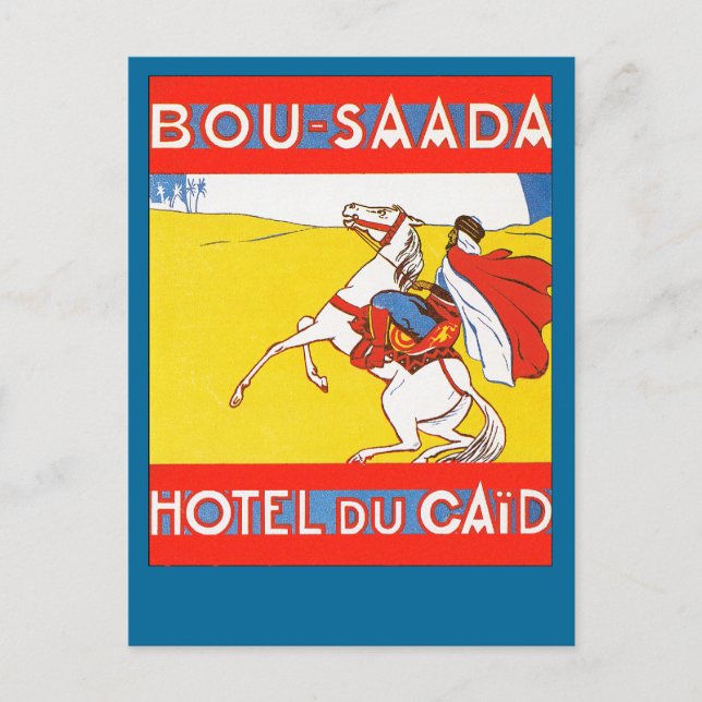 Postal Bou-Saada Hotel Du Caid (Anverso)
