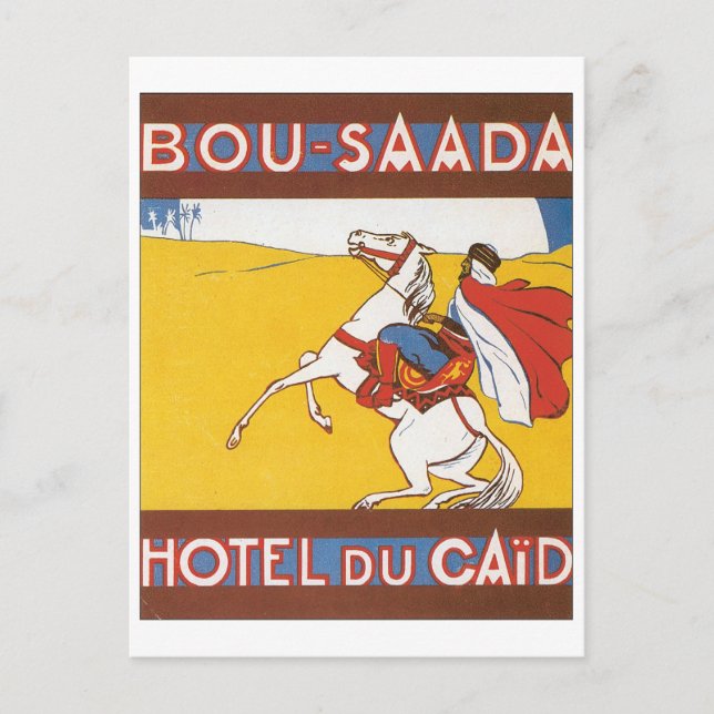 Postal Bou-Saada Hotel Du Caid (Anverso)