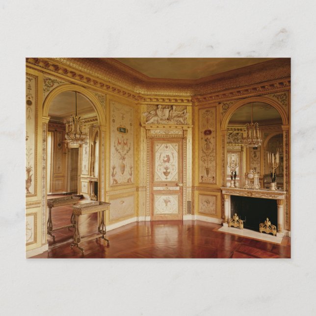 Postal Boudoir de Marie-Antoinette decorado en 1785 (Anverso)