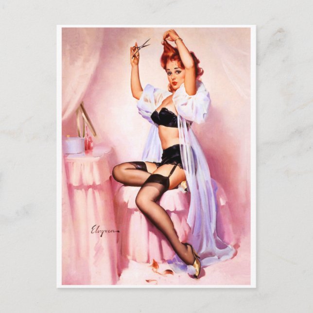 Postal Boudoir Pin Up (Anverso)