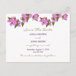 Postal Bougainvillea Tropical Salven El Anuncio De Fecha