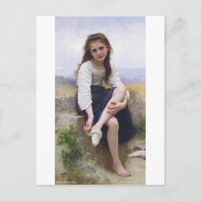 Postal Bouguereau - Avant le Bain (Anverso)