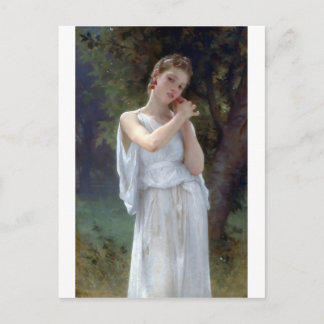 Postal Bouguereau La joven anciana