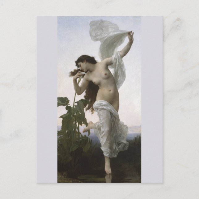 Postal Bouguereau L'Aurore Dawn (Anverso)