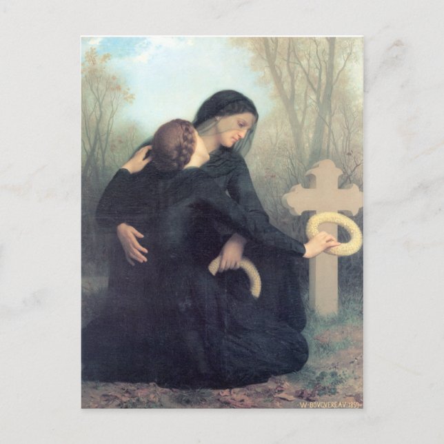Postal Bouguereau - Le Jour des Morts (Anverso)