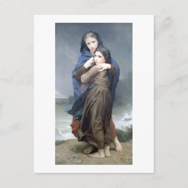 Postal Bouguereau - L'Orage (Anverso)