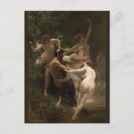 Postal Bouguereau Nymphs y Satyr
