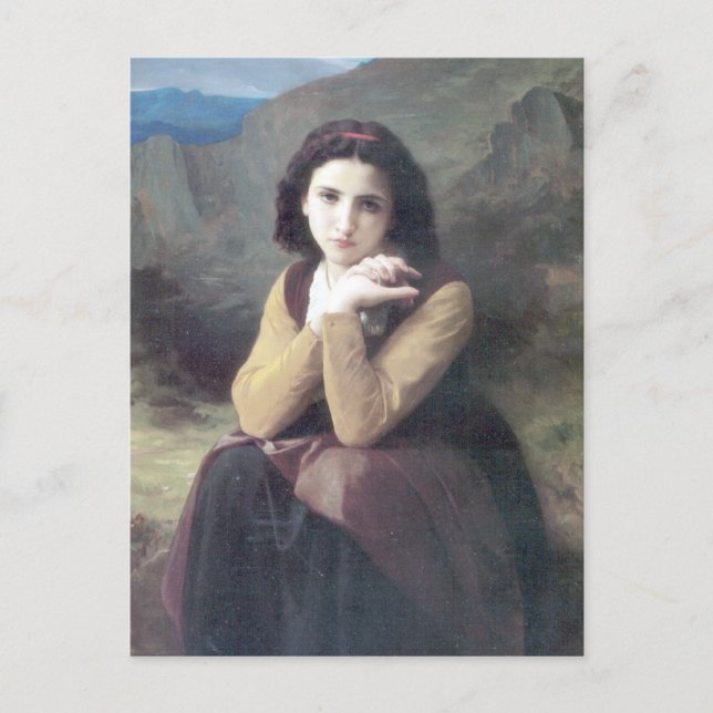 Postal Bouguereau - Pensión de Mignon (Anverso)