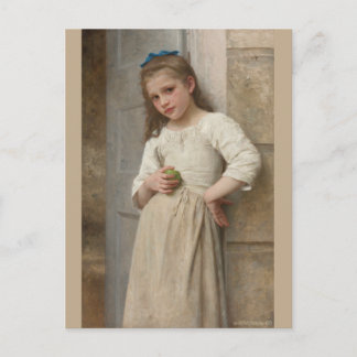 Postal Bouguereau Yvonne en la puerta