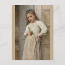 Postal Bouguereau Yvonne en la puerta