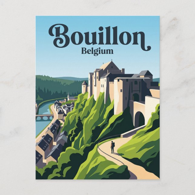 Postal Bouillon Castle Belgium (Anverso)
