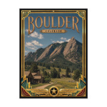 Boulder Colorado Arte Deco Vintage Edad Dorada
