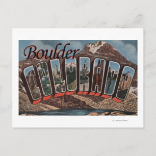 Postal Boulder, Colorado - Escenas de letras grandes