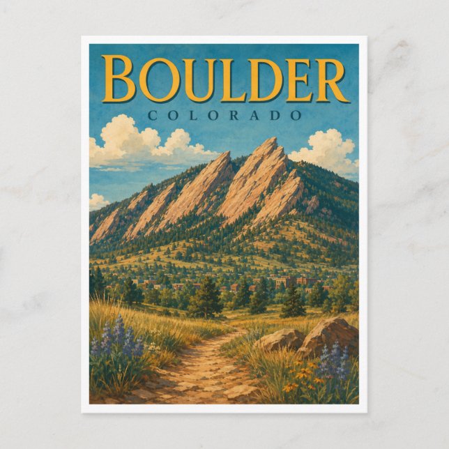 Postal Boulder Colorado Flatirons GeoSaga (Anverso)