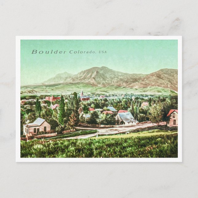 POSTAL BOULDER COLORADO - MONTAÑAS ROCAS (Anverso)