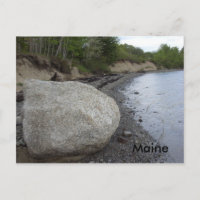 Boulder en la playa de Marlboro, Maine