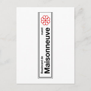 Postal Boulevard de Maisonneuve, Rótulo Callejero de Mont