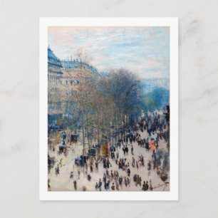 Postal Boulevard de París, Claude Monet