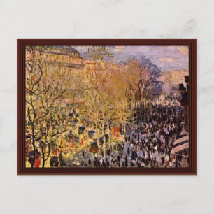 Postal Boulevard Des Capucines En París Por Claude Monet