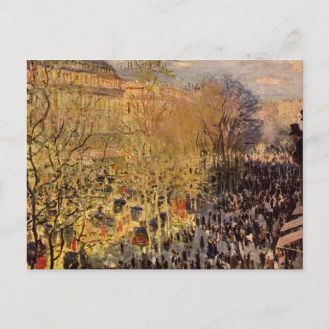 Postal Boulevard des Capucines por Claude Monet, Bella Ar (Anverso)