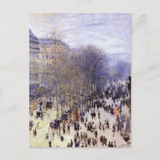 Postal Boulevard des Capucines por Claude Monet, Bella Ar (Anverso)