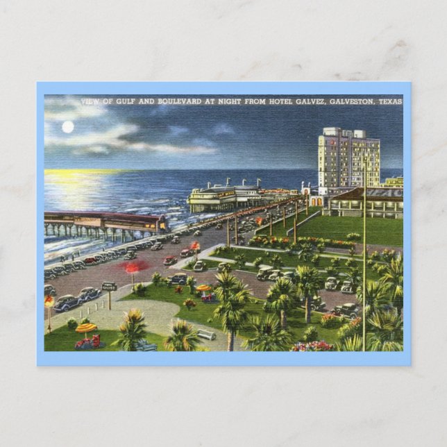 Postal Boulevard, Galveston, Texas Vintage (Anverso)