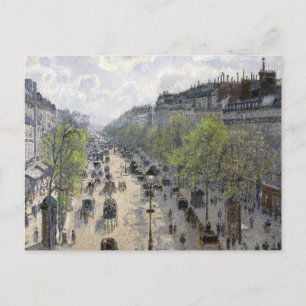 Postal Boulevard Montmartre Spring Paris Camille Pissarro