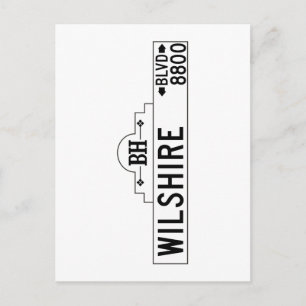 Postal Boulevard Wilshire, Los Ángeles, Rótulo Callejero 