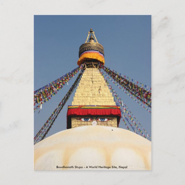 Postal Boundhanath Stupa - un sitio del patrimonio (Anverso)