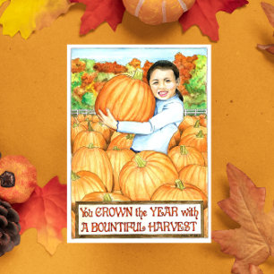 Postal Bountiful Harvest Inspirador Postcard