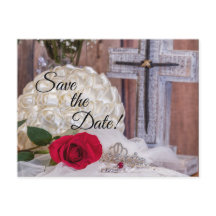 Bouquet 5571-Boda, Rings, Rosa Roja, Cruz