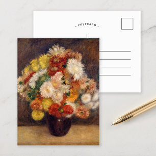 Postal Bouquet de crisantemos   Renoir