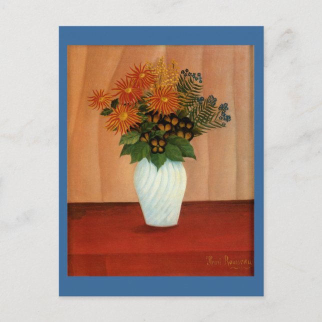Postal Bouquet de flores de Henri Rousseau (alrededor de  (Anverso)