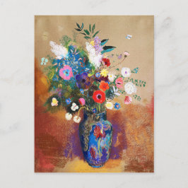 Postal Bouquet de flores de Odilon Redon