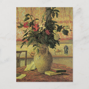 Postal Bouquet de flores en la ventana de Maxine Maufra