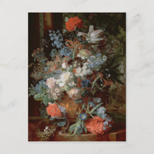 Postal Bouquet de flores en un paisaje