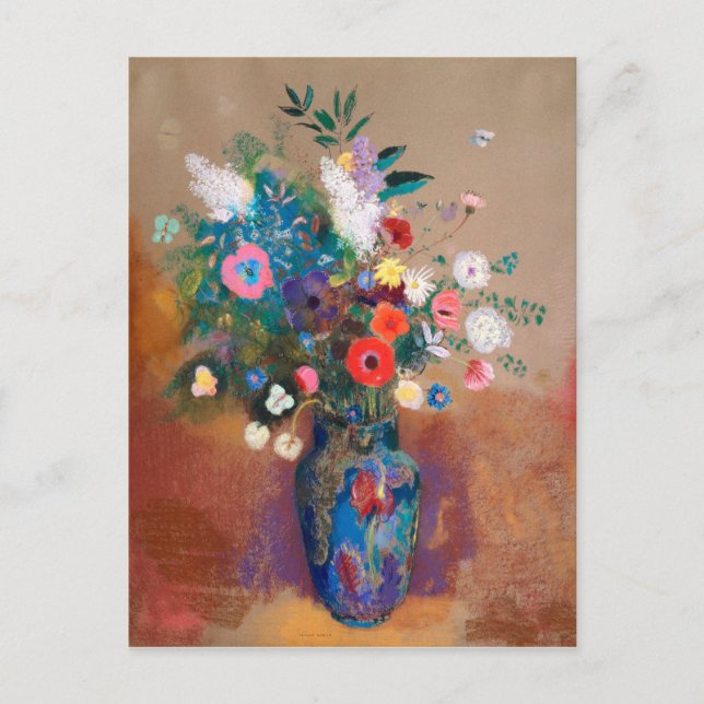 Postal Bouquet de flores - Odilon Redon (Anverso)