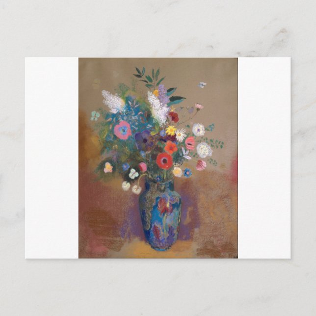 Postal Bouquet de flores - Odilon Redon (Anverso)