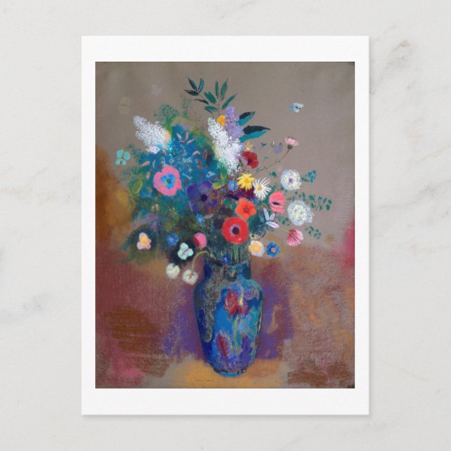 Postal Bouquet de flores, Redon (Anverso)
