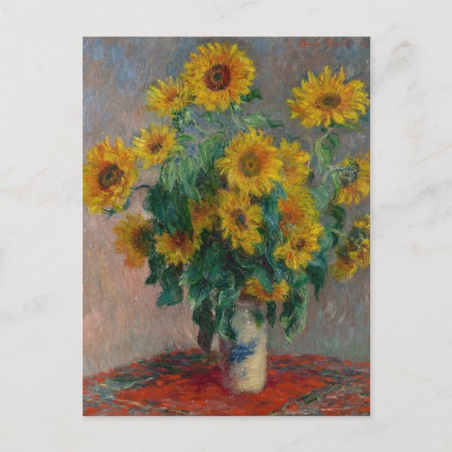 Postal Bouquet de girasoles | Claude Monet (Anverso)