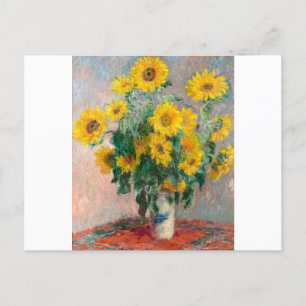 Postal Bouquet de girasoles de Claude Monet