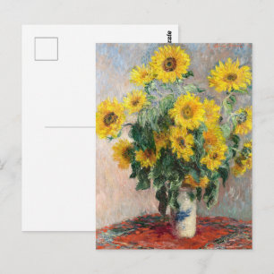 Postal Bouquet de girasoles de Claude Monet Classic