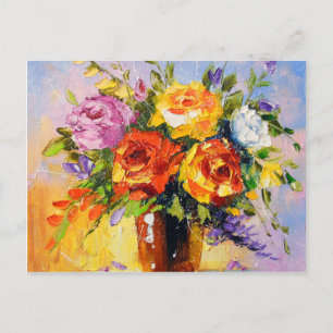 Postal Bouquet de rosas