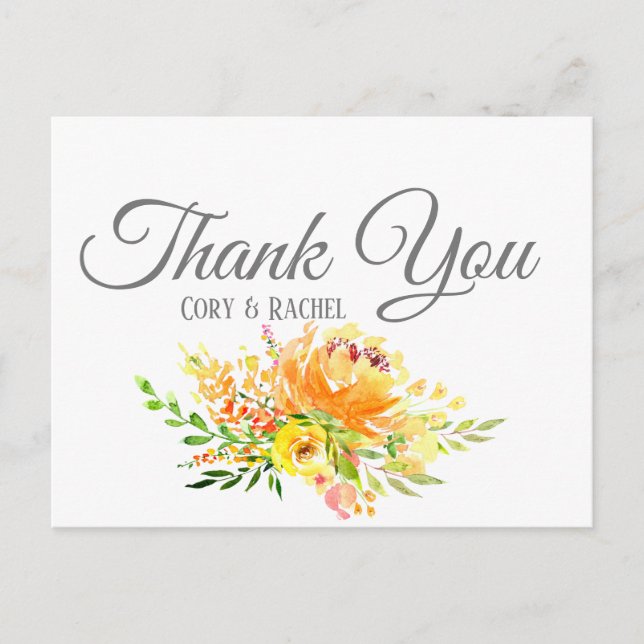 Postal Bouquet De Verano De bonito Gracias Postcard (Anverso)