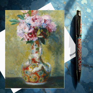 Postal Bouquet en un jarrón de Auguste Renoir